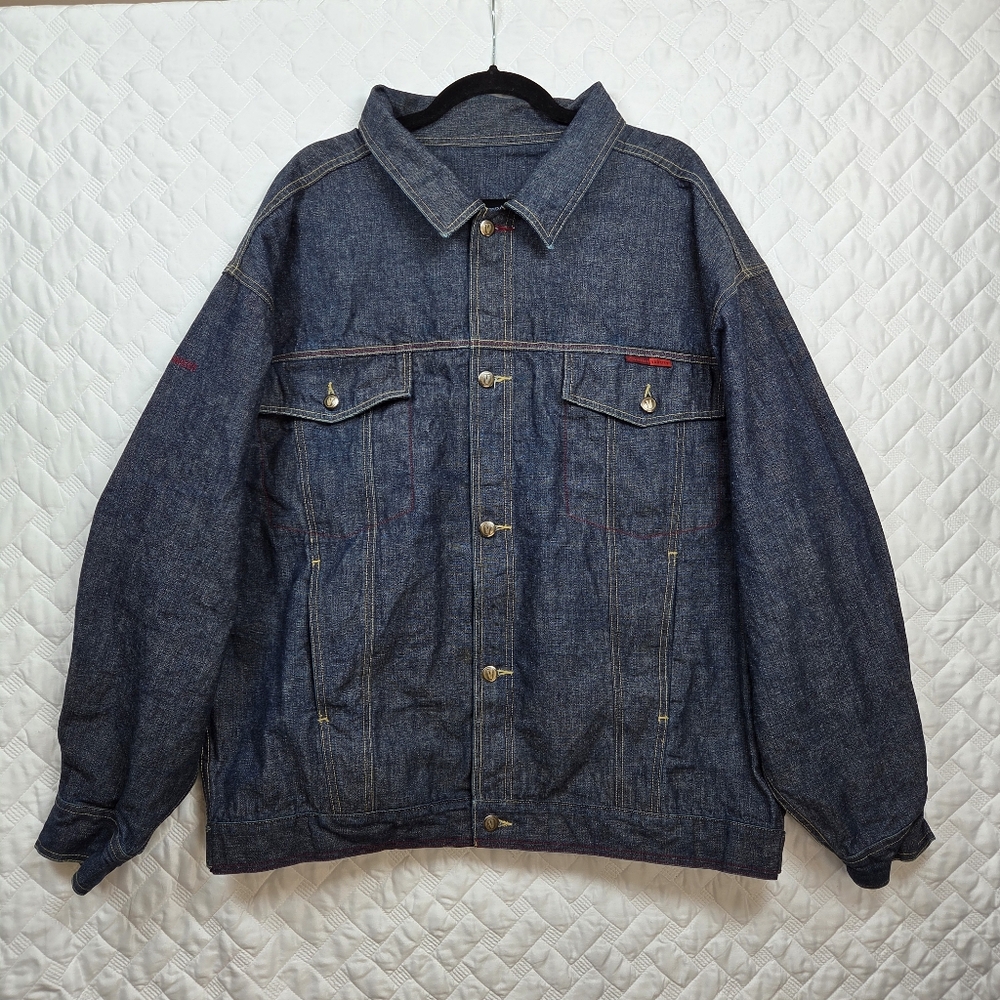 Vintage Y2K 80s Retro Varsity 1964 Jean Denim Jacket  Streetwear 2XL